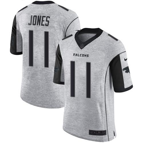 Nike Falcons #11 Julio Jones Gray Men's Stitched NFL Limited Gridiron Gray II Jersey Nike Falcons #11 Julio Jones Gray Men's Stitched NFL Limited Gridiron Gray II Jersey