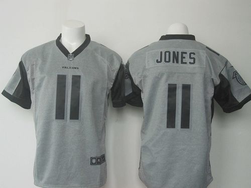 Nike Falcons #11 Julio Jones Gray Men's Stitched NFL Limited Gridiron Gray Jersey