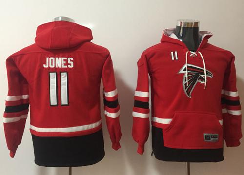 Nike Falcons #11 Julio Jones Red Black Youth Name & Number Pullover NFL Hoodie Nike Falcons #11 Julio Jones Red Black Youth Name & Number Pullover NFL Hoodie