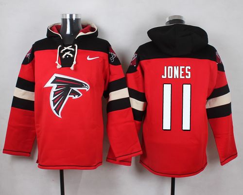 Nike Falcons #11 Julio Jones Red Player Pullover NFL Hoodie Nike Falcons #11 Julio Jones Red Player Pullover NFL Hoodie