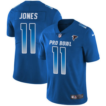 Nike Falcons #11 Julio Jones Royal Women's Stitched NFL Limited NFC 2018 Pro Bowl Jersey Nike Falcons #11 Julio Jones Royal Women's Stitched NFL Limited NFC 2018 Pro Bowl Jersey
