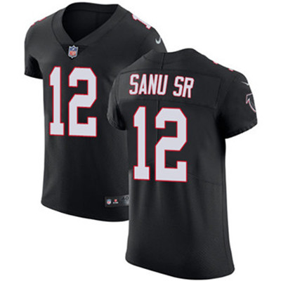 Nike Falcons #12 Mohamed Sanu Sr Black Alternate Men's Stitched NFL Vapor Untouchable Elite Jersey Nike Falcons #12 Mohamed Sanu Sr Black Alternate Men's Stitched NFL Vapor Untouchable Elite Jersey