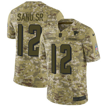 Nike Falcons #12 Mohamed Sanu Sr Camo Youth Stitched NFL Limited 2018 Salute to Service Jersey Nike Falcons #12 Mohamed Sanu Sr Camo Youth Stitched NFL Limited 2018 Salute to Service Jersey