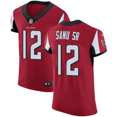 Nike Falcons #12 Mohamed Sanu Sr Red Team Color Men's Stitched NFL Vapor Untouchable Elite Jersey Nike Falcons #12 Mohamed Sanu Sr Red Team Color Men's Stitched NFL Vapor Untouchable Elite Jersey
