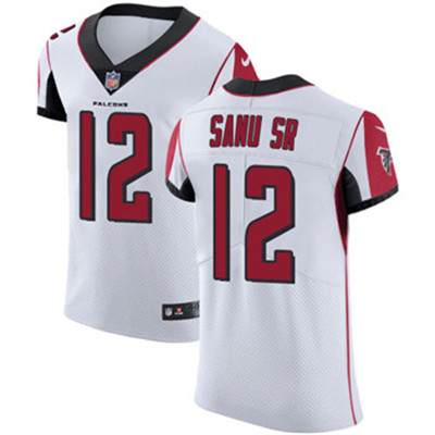 Nike Falcons #12 Mohamed Sanu Sr White Men's Stitched NFL Vapor Untouchable Elite Jersey Nike Falcons #12 Mohamed Sanu Sr White Men's Stitched NFL Vapor Untouchable Elite Jersey