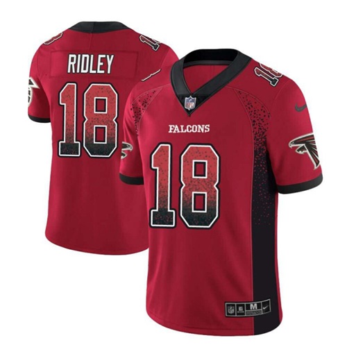Nike Falcons #18 Calvin Ridley Red Team Color Men's Stitched NFL Limited Rush Drift Fashion Jersey Nike Falcons #18 Calvin Ridley Red Team Color Men's Stitched NFL Limited Rush Drift Fashion Jersey