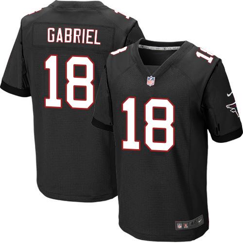 Nike Falcons #18 Taylor Gabriel Black Alternate Men's Stitched NFL Elite Jersey