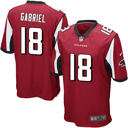 Nike Falcons #18 Taylor Gabriel Red Team Color Youth Stitched NFL Elite Jersey
