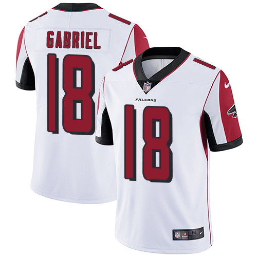 Nike Falcons #18 Taylor Gabriel White Men's Stitched NFL Vapor Untouchable Limited Jersey Nike Falcons #18 Taylor Gabriel White Men's Stitched NFL Vapor Untouchable Limited Jersey