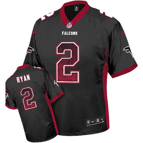 Nike Falcons #2 Matt Ryan Black Alternate Men's Stitched NFL Elite Drift Fashion Jersey Nike Falcons #2 Matt Ryan Black Alternate Men's Stitched NFL Elite Drift Fashion Jersey