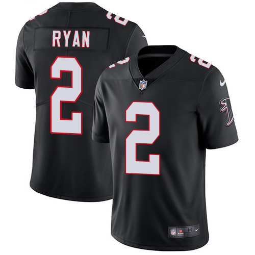 Nike Falcons #2 Matt Ryan Black Alternate Men's Stitched NFL Vapor Untouchable Limited Jersey Nike Falcons #2 Matt Ryan Black Alternate Men's Stitched NFL Vapor Untouchable Limited Jersey