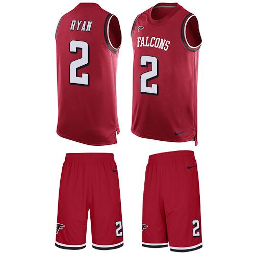 Nike Falcons #2 Matt Ryan Red Team Color Men's Stitched NFL Limited Tank Top Suit Jersey Nike Falcons #2 Matt Ryan Red Team Color Men's Stitched NFL Limited Tank Top Suit Jersey