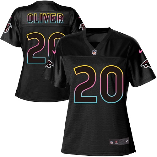 Nike Falcons #20 Isaiah Oliver Black Women's NFL Fashion Game Jersey Nike Falcons #20 Isaiah Oliver Black Women's NFL Fashion Game Jersey