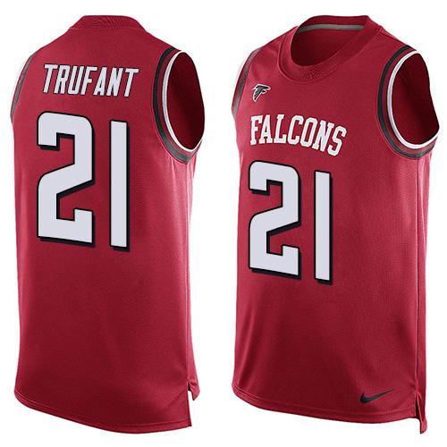 Nike Falcons #21 Desmond Trufant Red Team Color Men's Stitched NFL Limited Tank Top Jersey Nike Falcons #21 Desmond Trufant Red Team Color Men's Stitched NFL Limited Tank Top Jersey