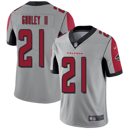 Nike Falcons #21 Todd Gurley II Silver Men's Stitched NFL Limited Inverted Legend Jersey Nike Falcons #21 Todd Gurley II Silver Men's Stitched NFL Limited Inverted Legend Jersey