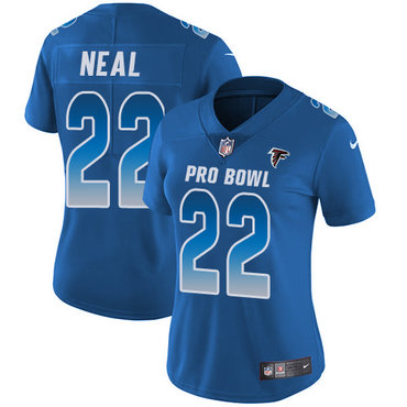 Nike Falcons #22 Keanu Neal Royal Women's Stitched NFL Limited NFC 2018 Pro Bowl Jersey Nike Falcons #22 Keanu Neal Royal Women's Stitched NFL Limited NFC 2018 Pro Bowl Jersey