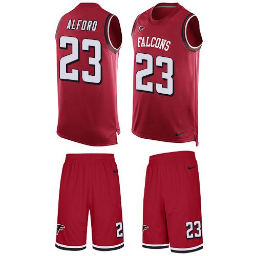 Nike Falcons #23 Robert Alford Red Team Color Men's Stitched NFL Limited Tank Top Suit Jersey Nike Falcons #23 Robert Alford Red Team Color Men's Stitched NFL Limited Tank Top Suit Jersey