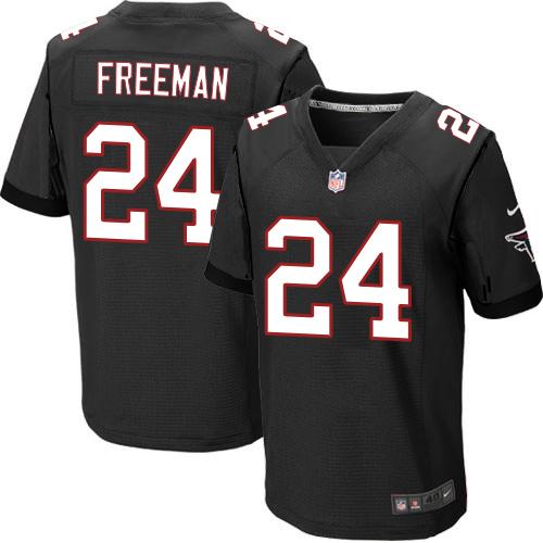 Nike Falcons #24 Devonta Freeman Black Alternate Men's Stitched NFL Elite Jersey Nike Falcons #24 Devonta Freeman Black Alternate Men's Stitched NFL Elite Jersey