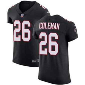 Nike Falcons #26 Tevin Coleman Black Alternate Men's Stitched NFL Vapor Untouchable Elite Jersey Nike Falcons #26 Tevin Coleman Black Alternate Men's Stitched NFL Vapor Untouchable Elite Jersey