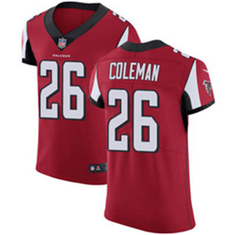 Nike Falcons #26 Tevin Coleman Red Team Color Men's Stitched NFL Vapor Untouchable Elite Jersey Nike Falcons #26 Tevin Coleman Red Team Color Men's Stitched NFL Vapor Untouchable Elite Jersey
