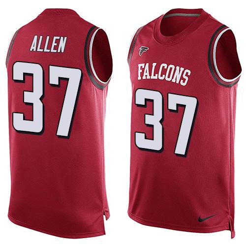Nike Falcons #37 Ricardo Allen Red Team Color Men's Stitched NFL Limited Tank Top Jersey Nike Falcons #37 Ricardo Allen Red Team Color Men's Stitched NFL Limited Tank Top Jersey