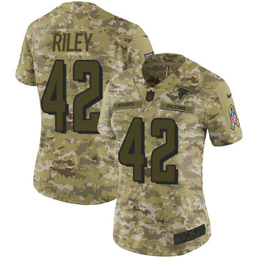 Nike Falcons #42 Duke Riley Camo Women's Stitched NFL Limited 2018 Salute to Service Jersey Nike Falcons #42 Duke Riley Camo Women's Stitched NFL Limited 2018 Salute to Service Jersey