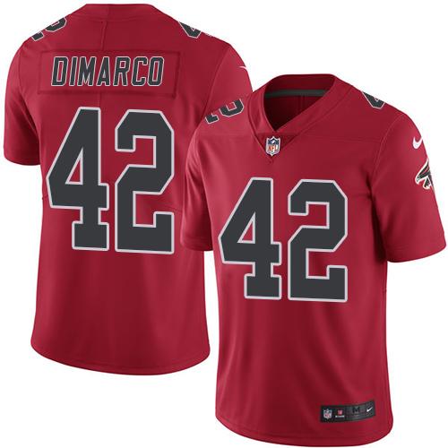 Nike Falcons #42 Patrick DiMarco Red Men's Stitched NFL Limited Rush Jersey Nike Falcons #42 Patrick DiMarco Red Men's Stitched NFL Limited Rush Jersey