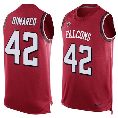 Nike Falcons #42 Patrick DiMarco Red Team Color Men's Stitched NFL Limited Tank Top Jersey Nike Falcons #42 Patrick DiMarco Red Team Color Men's Stitched NFL Limited Tank Top Jersey