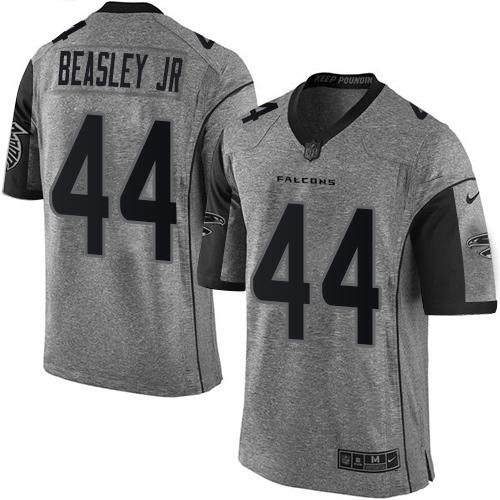 Nike Falcons #44 Vic Beasley Jr Gray Men's Stitched NFL Limited Gridiron Gray Jersey Nike Falcons #44 Vic Beasley Jr Gray Men's Stitched NFL Limited Gridiron Gray Jersey