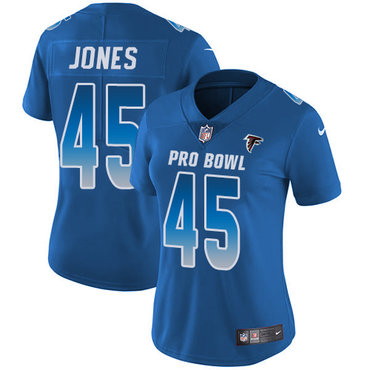 Nike Falcons #45 Deion Jones Royal Women's Stitched NFL Limited NFC 2018 Pro Bowl Jersey Nike Falcons #45 Deion Jones Royal Women's Stitched NFL Limited NFC 2018 Pro Bowl Jersey
