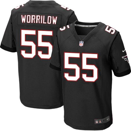 Nike Falcons #55 Paul Worrilow Black Alternate Men's Stitched NFL Elite Jersey