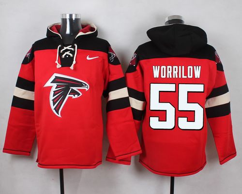 Nike Falcons #55 Paul Worrilow Red Player Pullover NFL Hoodie Nike Falcons #55 Paul Worrilow Red Player Pullover NFL Hoodie