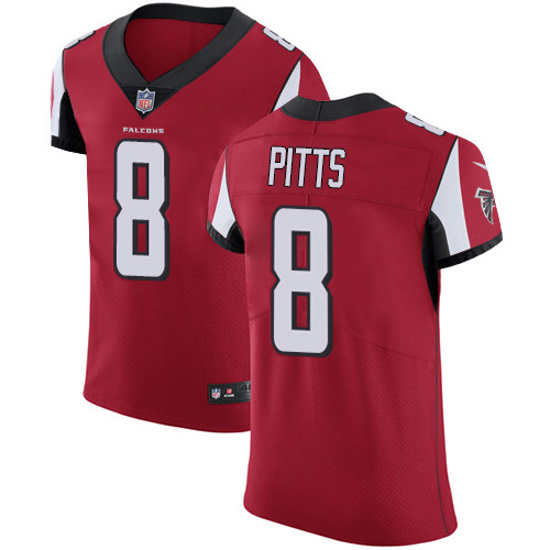 Nike Falcons #8 Kyle Pitts Red Team Color Men's Stitched NFL Vapor Untouchable Elite Jersey Nike Falcons #8 Kyle Pitts Red Team Color Men's Stitched NFL Vapor Untouchable Elite Jersey