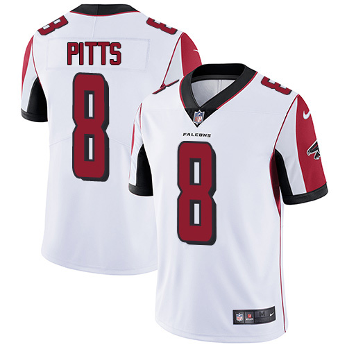 Nike Falcons #8 Kyle Pitts White Men's Stitched NFL Vapor Untouchable Limited Jersey Nike Falcons #8 Kyle Pitts White Men's Stitched NFL Vapor Untouchable Limited Jersey