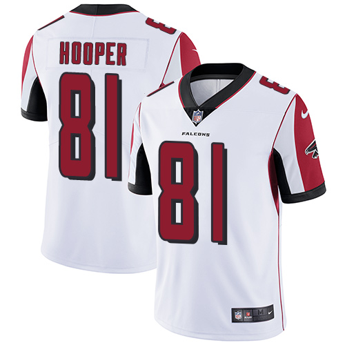 Nike Falcons #81 Austin Hooper White Men's Stitched NFL Vapor Untouchable Limited Jersey Nike Falcons #81 Austin Hooper White Men's Stitched NFL Vapor Untouchable Limited Jersey
