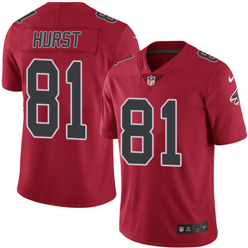 Nike Falcons #81 Hayden Hurst Red Men's Stitched NFL Limited Rush Jersey Nike Falcons #81 Hayden Hurst Red Men's Stitched NFL Limited Rush Jersey