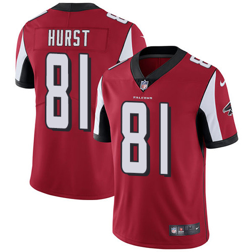 Nike Falcons #81 Hayden Hurst Red Team Color Men's Stitched NFL Vapor Untouchable Limited Jersey Nike Falcons #81 Hayden Hurst Red Team Color Men's Stitched NFL Vapor Untouchable Limited Jersey