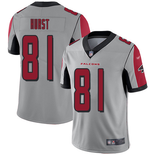Nike Falcons #81 Hayden Hurst Silver Men's Stitched NFL Limited Inverted Legend Jersey Nike Falcons #81 Hayden Hurst Silver Men's Stitched NFL Limited Inverted Legend Jersey