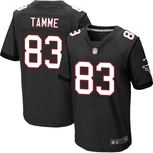 Nike Falcons #83 Jacob Tamme Black Alternate Men's Stitched NFL Elite Jersey