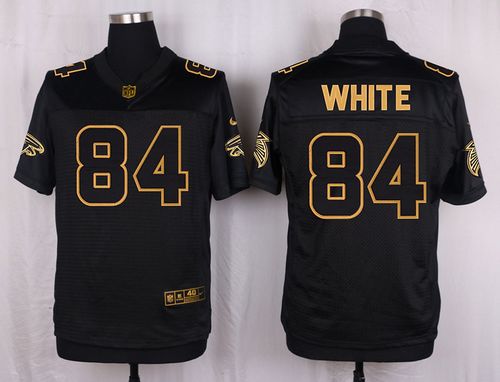 Nike Falcons #84 Roddy White Black Men's Stitched NFL Elite Pro Line Gold Collection Jersey
