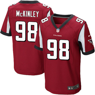 Nike Falcons #98 Takkarist McKinley Red Team Color Men's Stitched NFL Elite Jersey