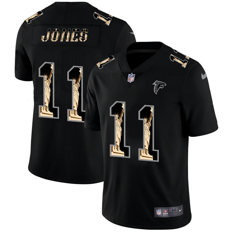 Nike Falcons 11 Julio Jones Black Statue Of Liberty Limited Jersey
