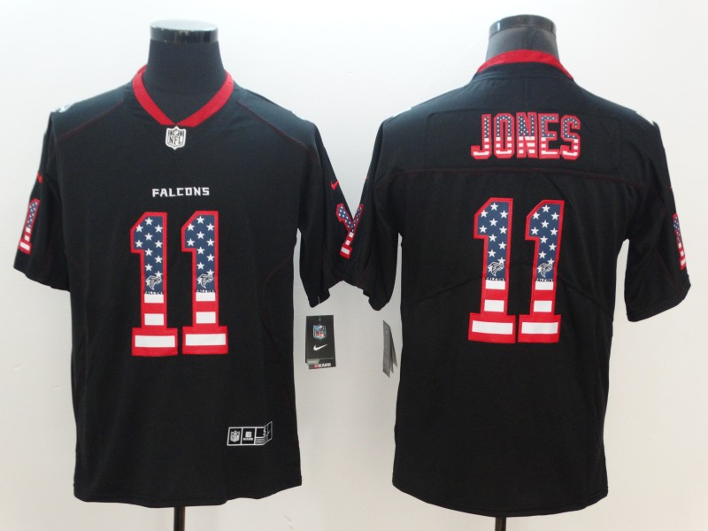 Nike Falcons 11 Julio Jones Black USA Flag Fashion Color Rush Limited Jersey Nike Falcons 11 Julio Jones Black USA Flag Fashion Color Rush Limited Jersey