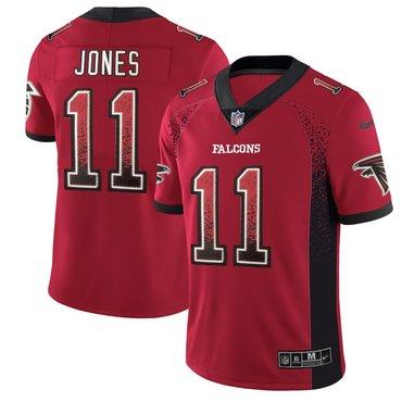 Nike Falcons 11 Julio Jones Red Drift Fashion Limited Jersey