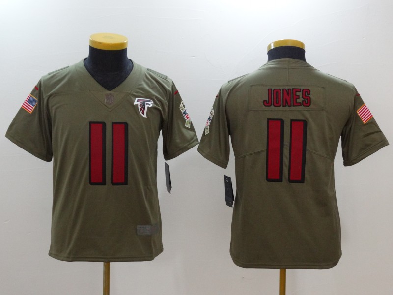 Nike Falcons 11 Julio Jones Youth Olive Salute To Service Limited Jersey Nike Falcons 11 Julio Jones Youth Olive Salute To Service Limited Jersey