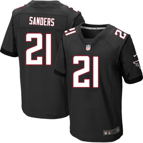 Nike Falcons 21 Deion Sanders Black Elite Jersey Nike Falcons 21 Deion Sanders Black Elite Jersey