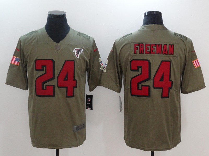 Nike Falcons 24 Devonta Freeman Olive Salute To Service Limited Jersey Nike Falcons 24 Devonta Freeman Olive Salute To Service Limited Jersey