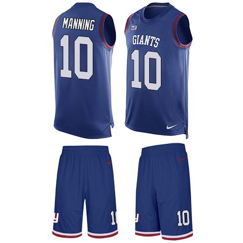 Nike Giants #10 Eli Manning Royal Blue Team Color Men's Stitched NFL Limited Tank Top Suit Jersey Nike Giants #10 Eli Manning Royal Blue Team Color Men's Stitched NFL Limited Tank Top Suit Jersey