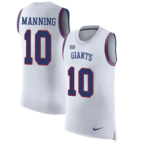 Nike Giants #10 Eli Manning White Men's Stitched NFL Limited Rush Tank Top Jersey Nike Giants #10 Eli Manning White Men's Stitched NFL Limited Rush Tank Top Jersey