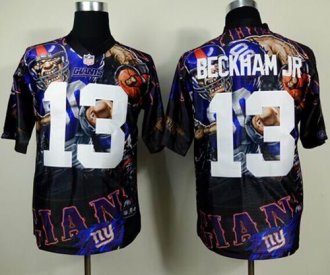 Nike Giants #13 Odell Beckham Jr Team Color Men's Stitched NFL Elite Fanatical Version Jersey Nike Giants #13 Odell Beckham Jr Team Color Men's Stitched NFL Elite Fanatical Version Jersey